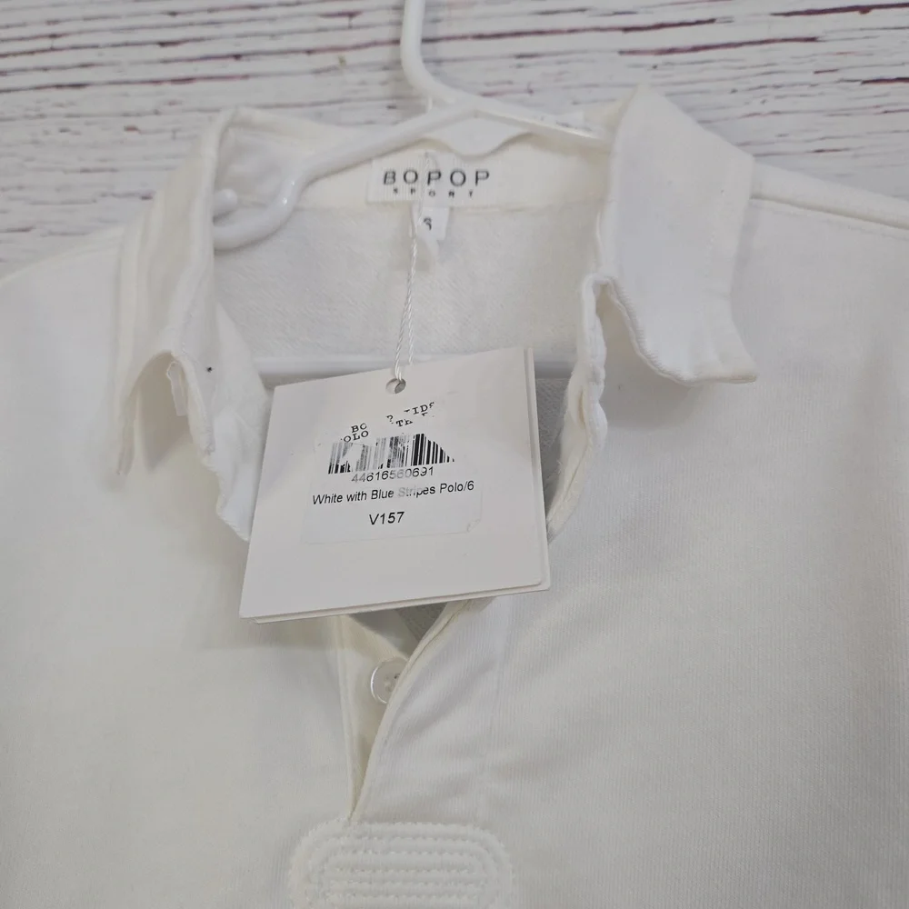 NWT Bopop Long-sleeve Rugby Polo Shirt Size 6